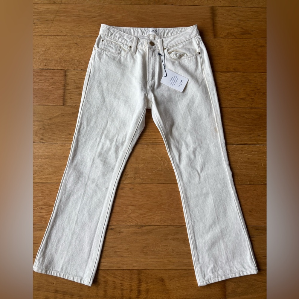 Sezane White Boot Cut Jeans SZ 28 -NWT